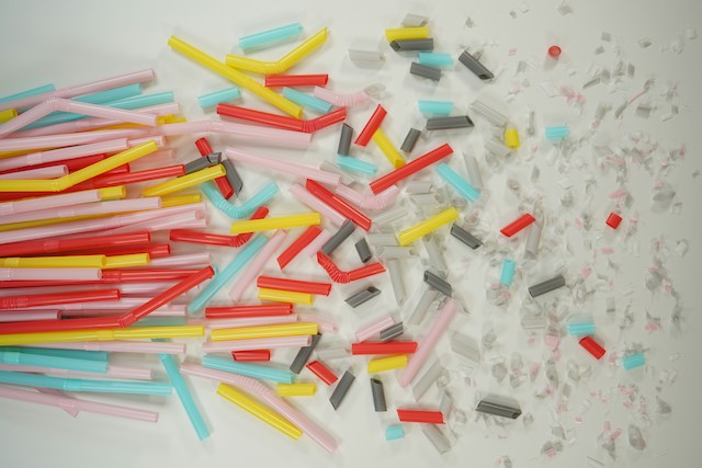 colorful plastic straws