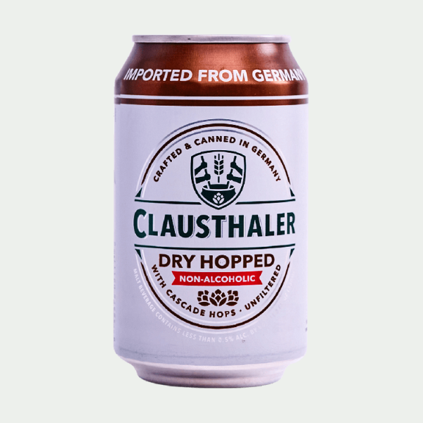 Clausthaler dry-hopped can beer